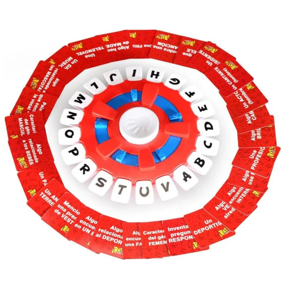 Spanish Board Games Fast-Paced Family Table Game The Quick Thinking Letter Pressing Tapple Family Basta Juego De Mesa Español