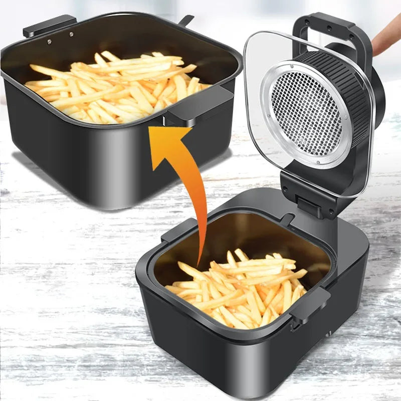 9L Multi functional Home Smart Air Fryer with Large Capacity Touch Screen Reservation Non stick Inner Perspective Oven