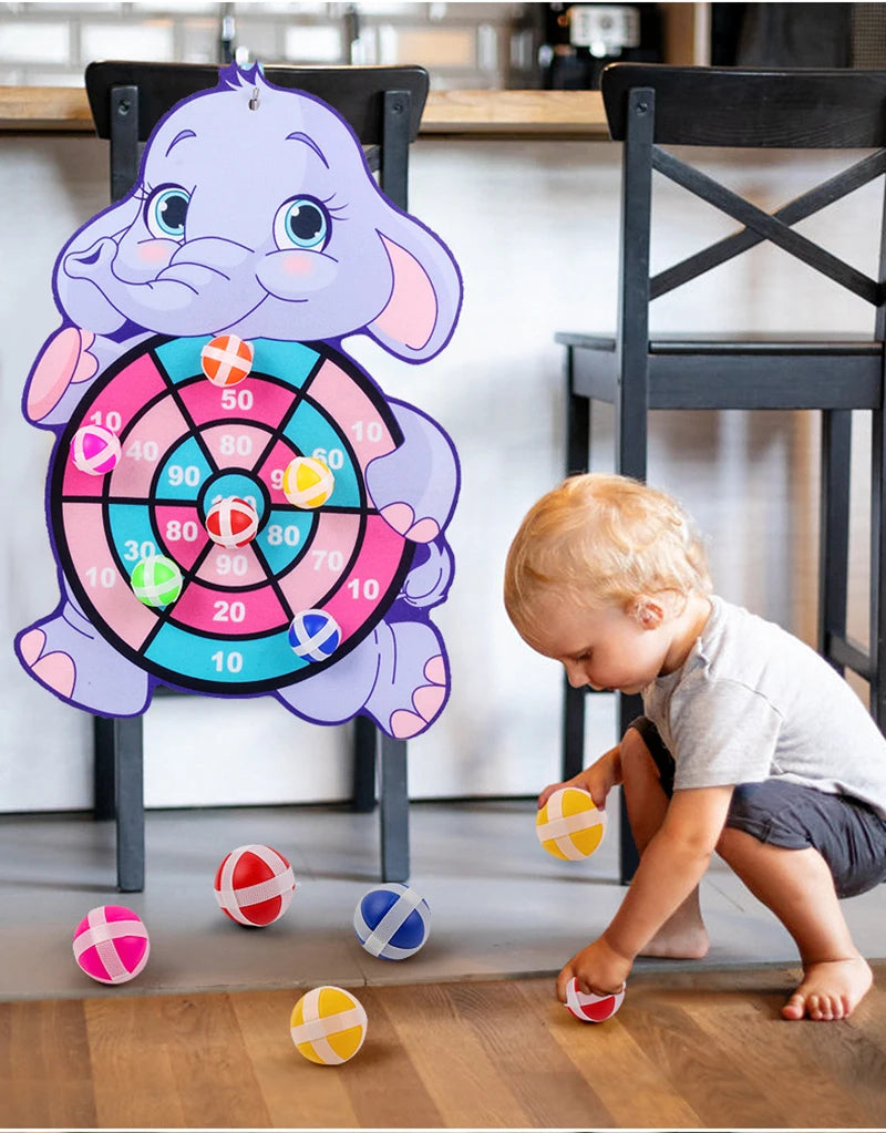 Toddler Educational Toys for Kids Children's Dart Board Games Indoor Outdoor Party Play Sports Games Dartboard with Sticky Balls