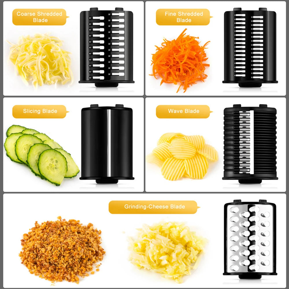 1000W Electric Vegertable Chopper Cutter 5 In 1 Stainless Steel Food Processors Kitchen Mixer Multifunctional Potato Slicer 220V