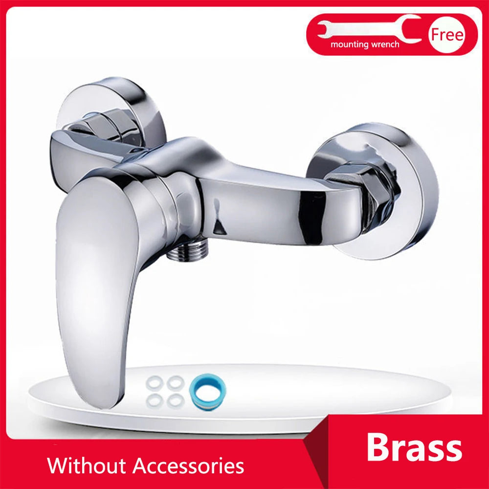 150MM Rainfall Thermostat Bathroom Shower Faucet Set Handheld Booster Showerhead Wall Mounted Brass Bath Hot & Cold Mixer Taps