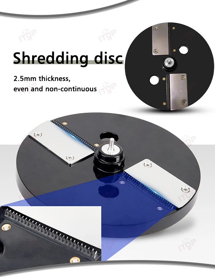 ITOP K8600 Multifunctional Vegetable Cutter Slicing Shredding Dicing Food Processor Commercial Vegetable Cutter with 3 Blade