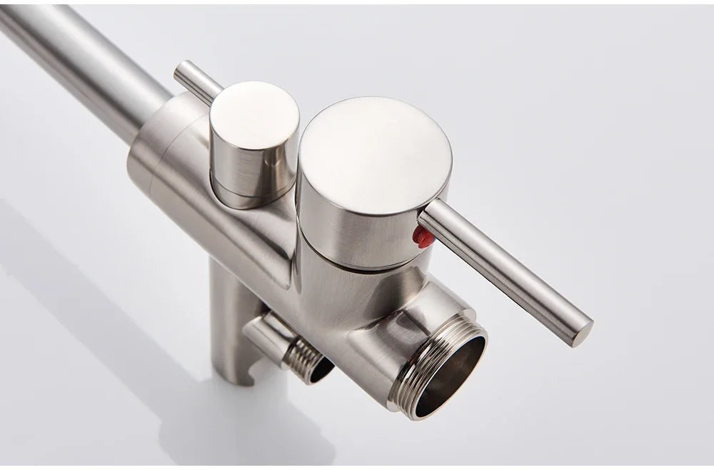Chrome White Floor Mounted Bathtub Faucet Bathroom Freestanding Bath Tub Shower Set Swivel Spout Clawfoot Mixer