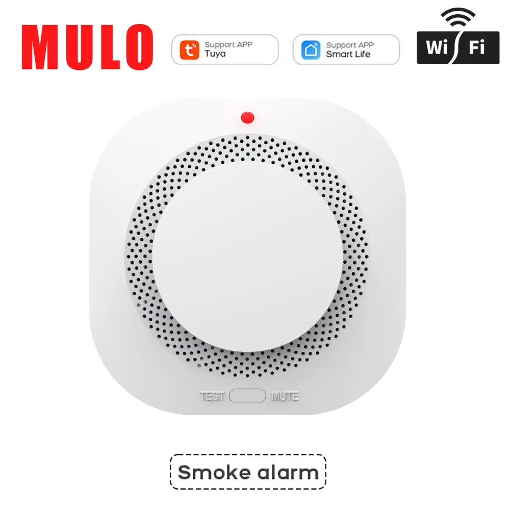 Tuya ZigBee WiFi Smart Smoke Detector Alarm Sensor Home Security Fire Protection For Home Security System Via Smart Life APP