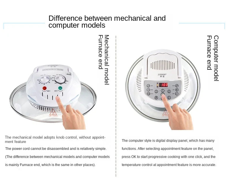 Household Oil-free Air fryer 12L smart visual glass lightwave oven multi-function electric fryer oven air oven