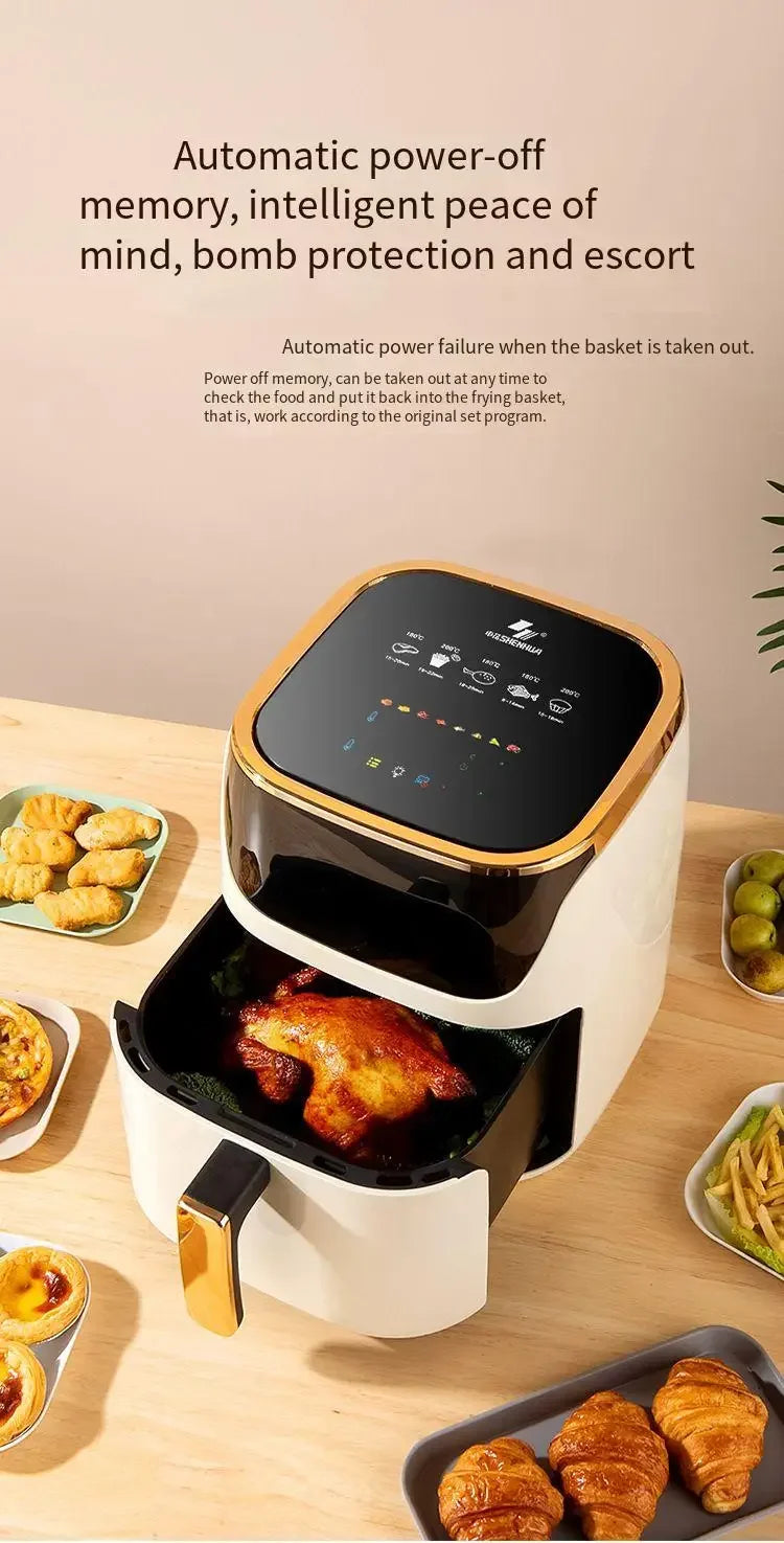 10L Shenhua Smart Air Fryers Large-capacity Household Multi-functional Smart Oil-free Smokeless Electric Oven Air Fryers 220V