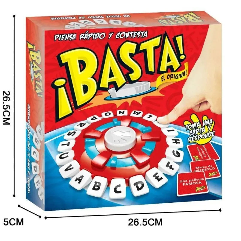 Spanish Board Games Fast-Paced Family Table Game The Quick Thinking Letter Pressing Tapple Family Basta Juego De Mesa Español