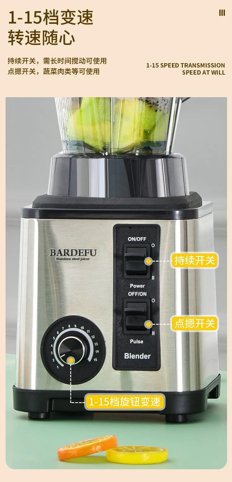 Table Blender Mixer Juicer Smoothie Maker 6in1 3L Container Food Processor BlenderMixer for Ice Nut Fruit Multi funtion