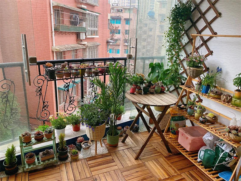 Nordic Solid Wood Garden Furniture Sets Patio Furniture Folding Portable Outdoor Garden and Terrace Set Outdoor Table Chair Set