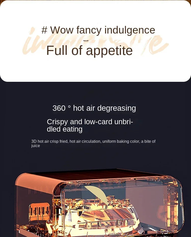 2023 new visible air electric frying pan household large-capacity oven cake pan two-in-one official flagship store