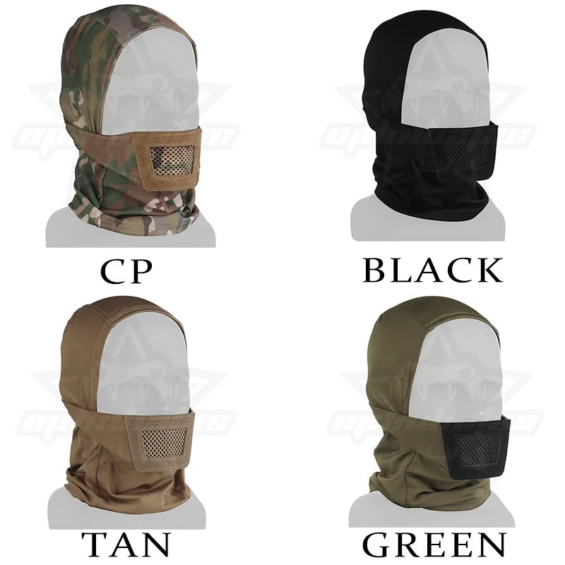 OPHIDIAN Men's Airsoft Mask Hunting Mask Balaclava Headwear Full Face Protection Rider for Paintball Shooting Sports Cycling