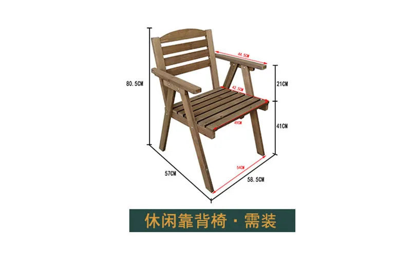 Nordic Solid Wood Garden Furniture Sets Patio Furniture Folding Portable Outdoor Garden and Terrace Set Outdoor Table Chair Set