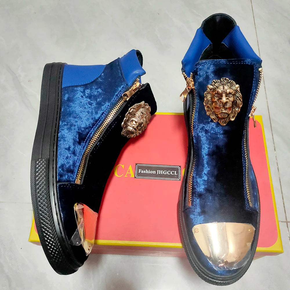 New breathable casual shoes Luxury loafers Solid rubber velvet zipper non-leather casual shoes