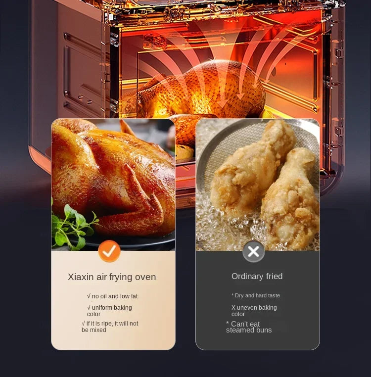 2023 new visible air electric frying pan household large-capacity oven cake pan two-in-one official flagship store