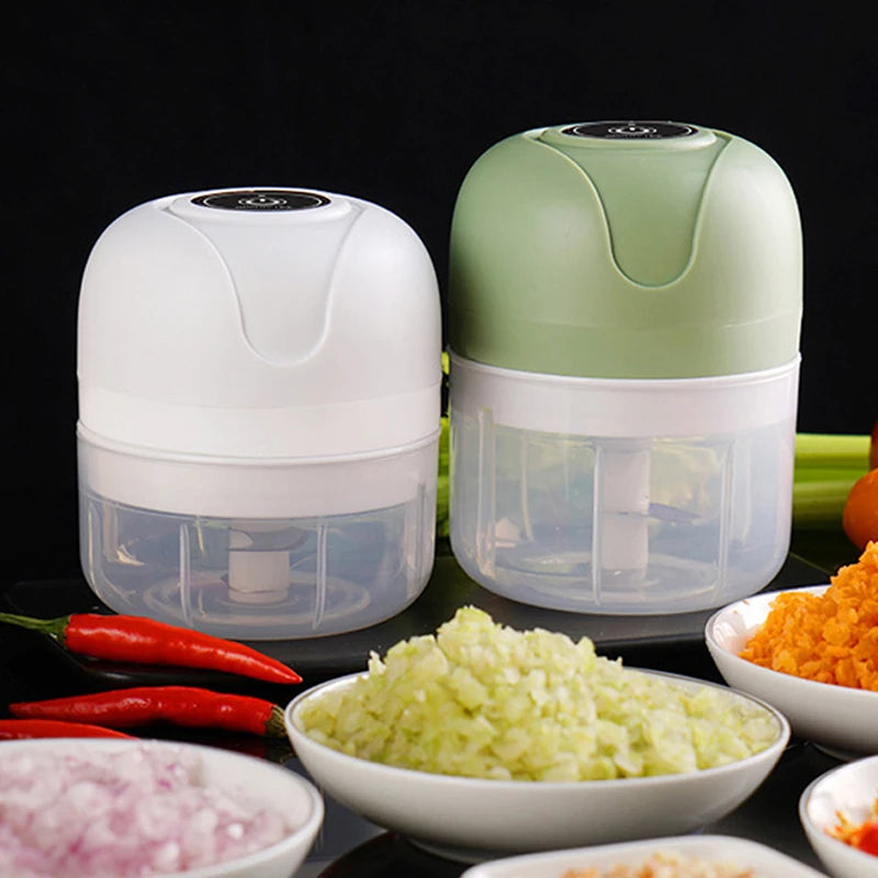 100/250ml Electric Garlic Masher Machine Mini USB charging Food Processor for Nuts Vegetable BlackPepper Chili Kitchen Tools