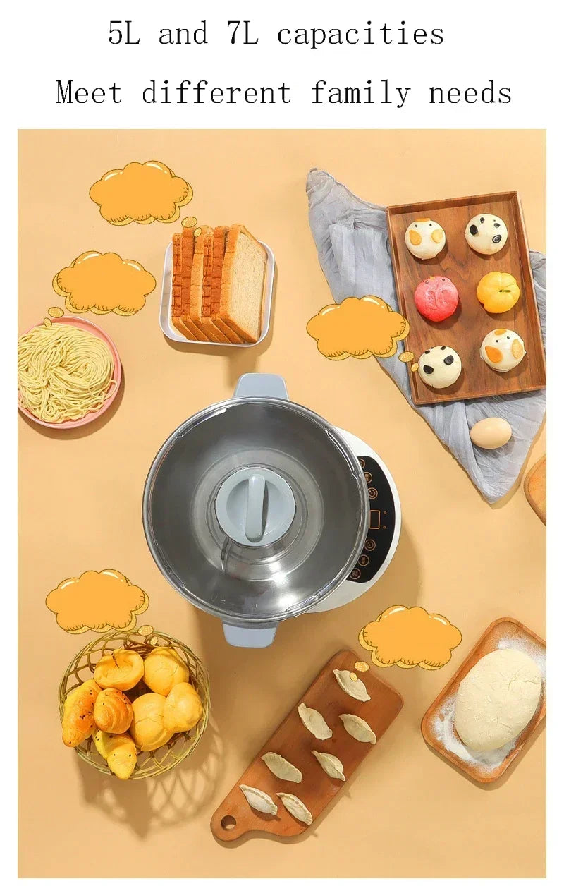 110V/220V German Home Mini Automatic Kneading and Fermenting Multifunctional Electric Food Mixer