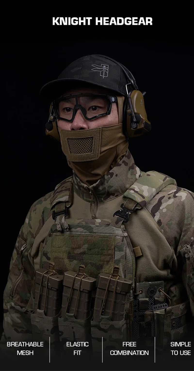 OPHIDIAN Men's Airsoft Mask Hunting Mask Balaclava Headwear Full Face Protection Rider for Paintball Shooting Sports Cycling