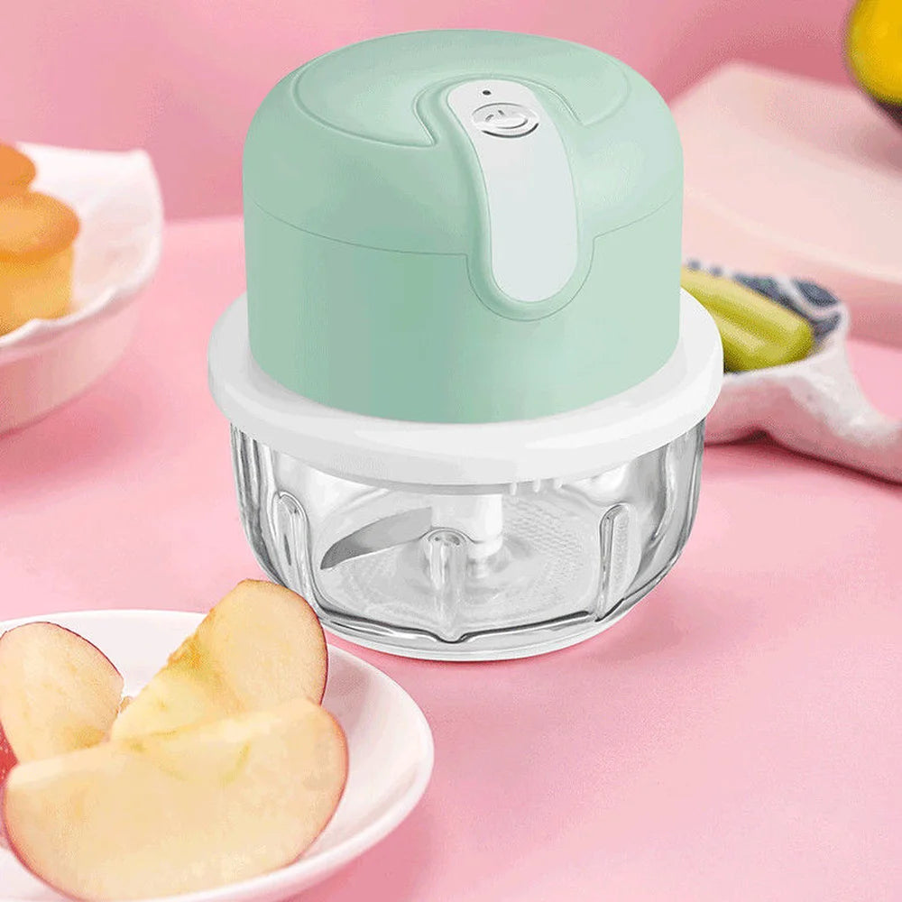 Mini Electric Blender Vegetable Chopper Garlic Masher Crusher USB Rechargeable Ginger Meat Grinder Food Processor Kitchen Gadget