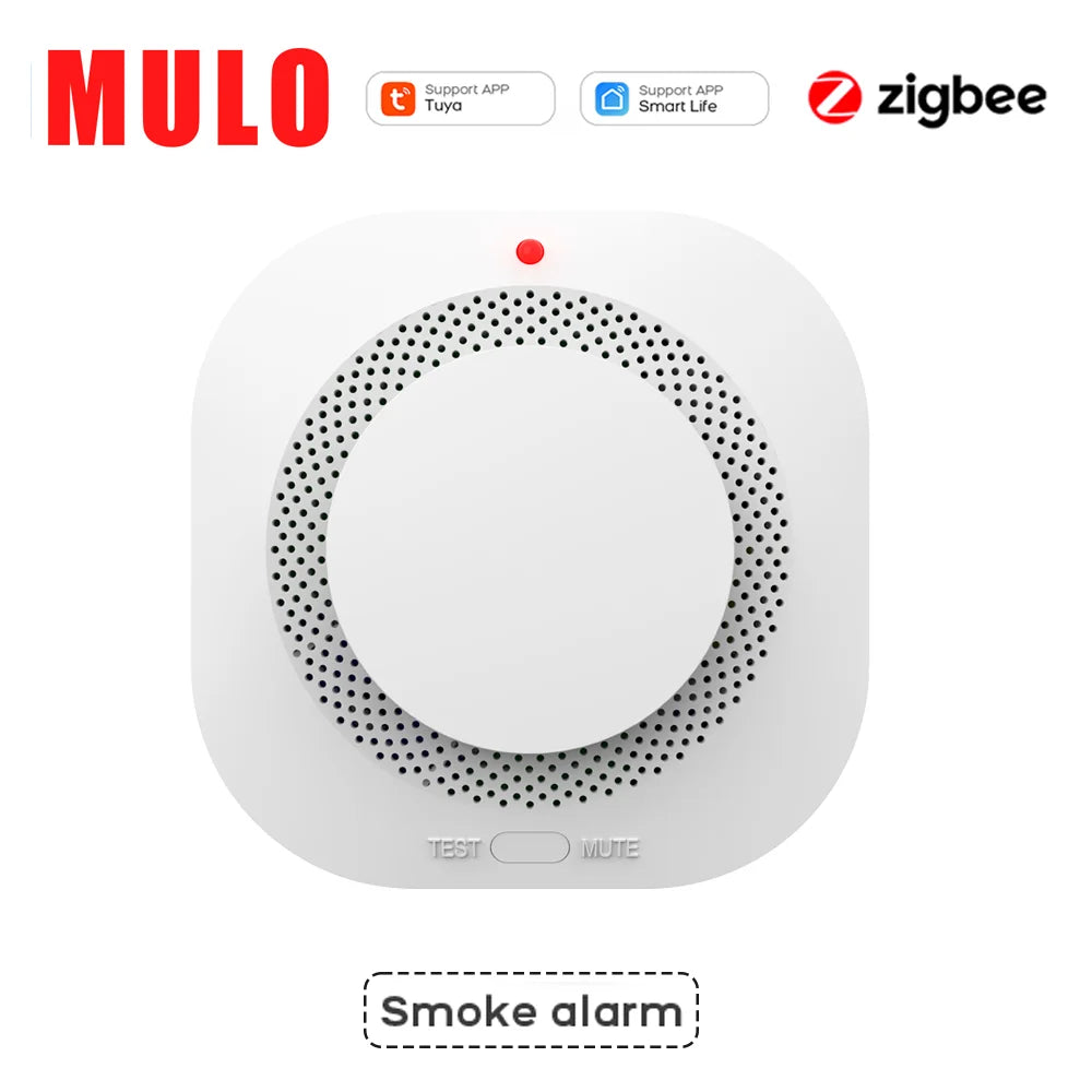 Tuya ZigBee WiFi Smart Smoke Detector Alarm Sensor Home Security Fire Protection For Home Security System Via Smart Life APP