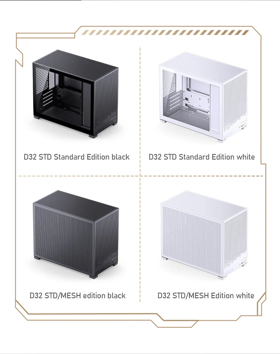 Jonsbo D32 STD/PRO MINI Desktop Case MINI-ITX MATX PC Case Support ATX/SFX Power Supply 240Water Cooling Computer Office Chassis