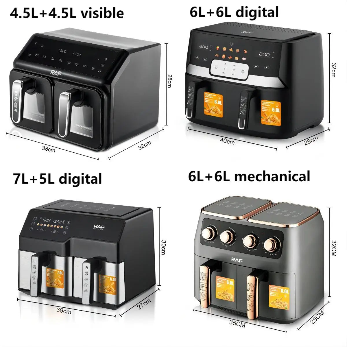 In Stock 12L Digital Double Drawer Multicooker with Air Fryer Air Fryer Tongs Air Fryer Cooking Guide Uk