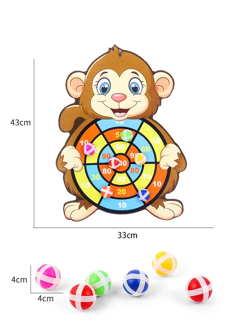 Toddler Educational Toys for Kids Children's Dart Board Games Indoor Outdoor Party Play Sports Games Dartboard with Sticky Balls