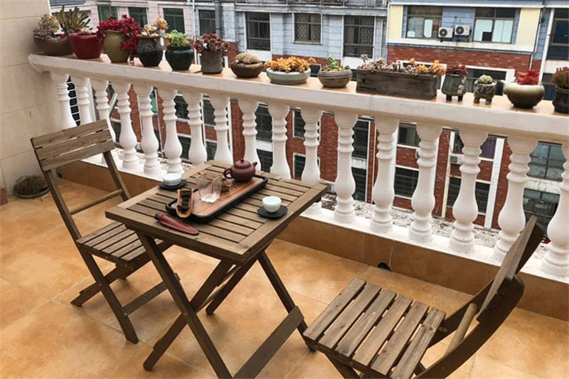 Nordic Solid Wood Garden Furniture Sets Patio Furniture Folding Portable Outdoor Garden and Terrace Set Outdoor Table Chair Set