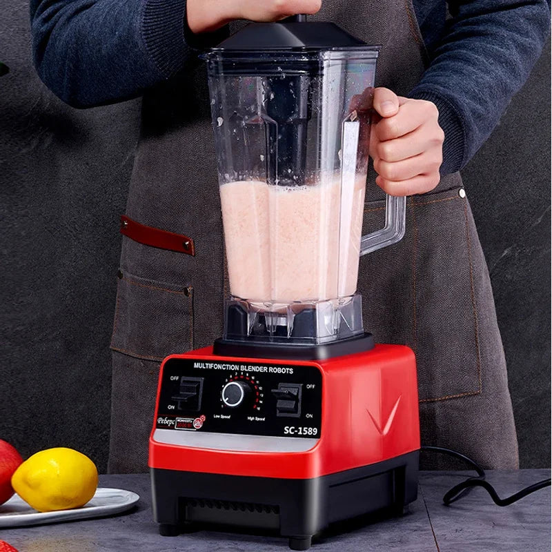 2000W Heavy Duty Commercial Blender Fruit Mixer Juicer Food Processor Ice Smoothies Blender High Power Juice maker Crusher 220V