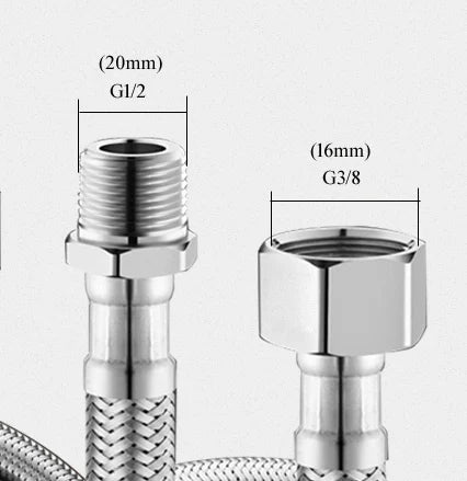 SUS304 European standard G3/8 plumbing hose for single cold faucet