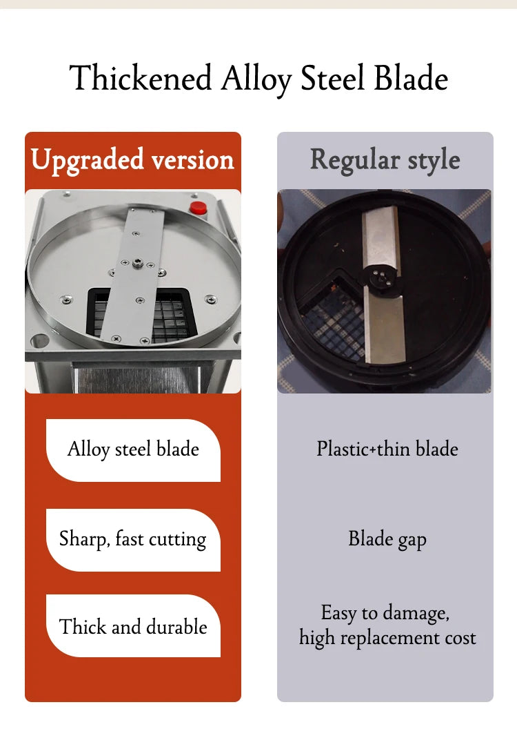ITOP EVEC Electric Vegetable Cube Cutting Machine Fruit Slicer Cutting Strip Dice Food Processor With 5 Blades