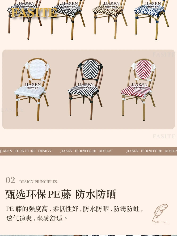 Retro Rattan Garden Furniture Sets Waterproof Nordic Natural Balcony Garden Furniture Sets Adult Moving Tuinmeubelen Decorations