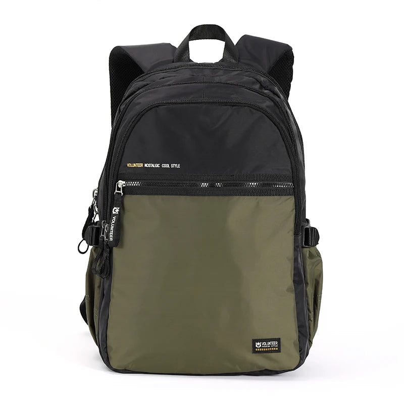 Volunteer Backpack for Men 2023 New Fashionable Large Capacity High Quality Laptop Waterproof Travel Casual Bags1801-08