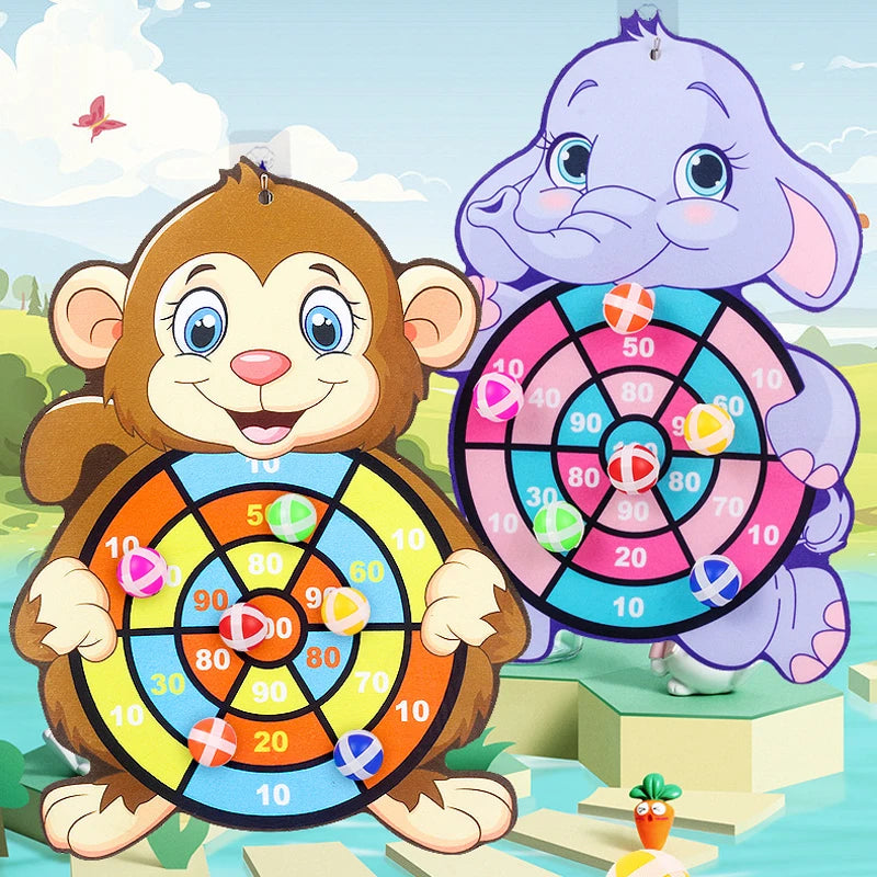Toddler Educational Toys for Kids Children's Dart Board Games Indoor Outdoor Party Play Sports Games Dartboard with Sticky Balls