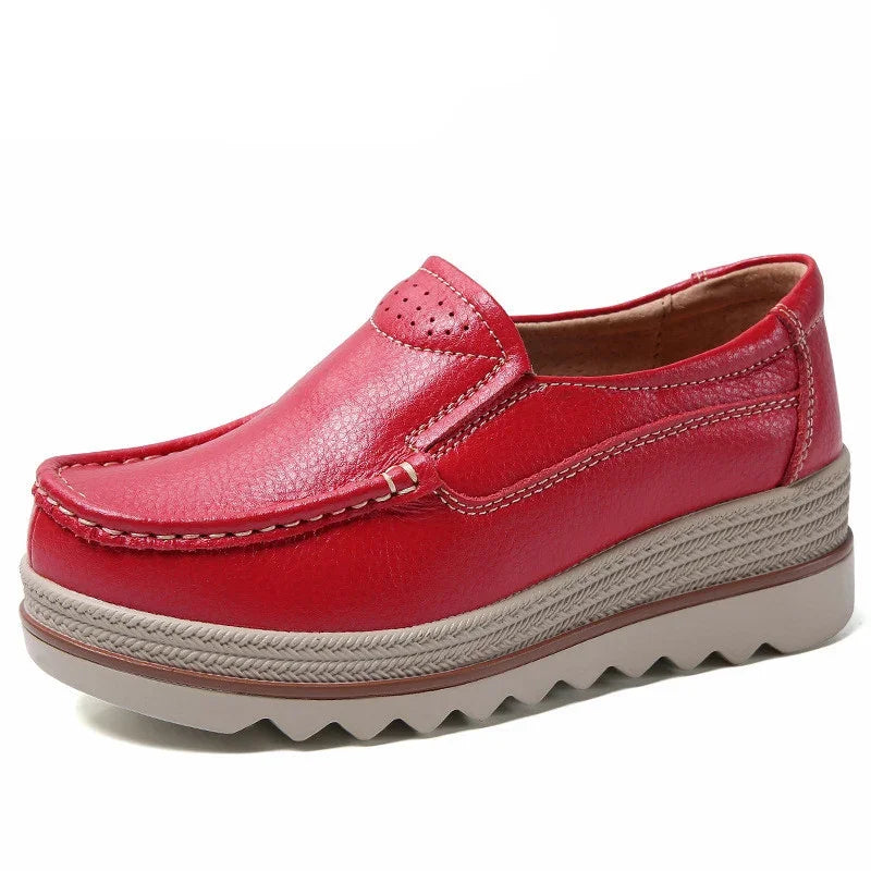 TIMETANG Autumn women flat shoes woman platform sneakers moccasins shoes woman creepers without lace genuine leather shoe ladies