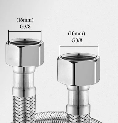 SUS304 European standard G3/8 plumbing hose for single cold faucet