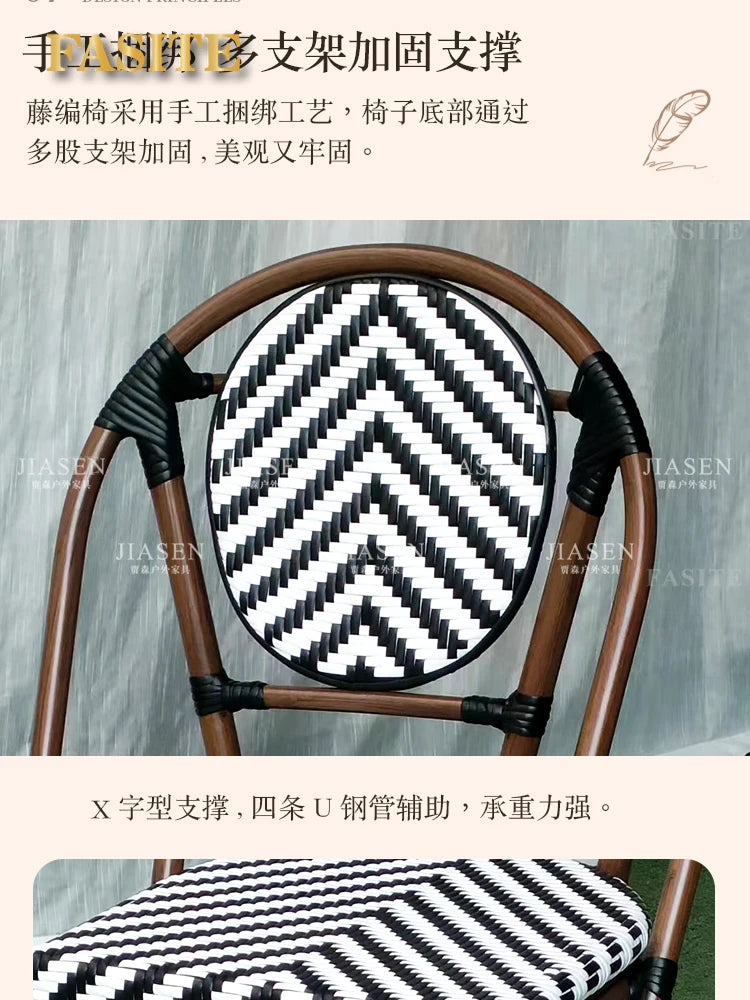 Retro Rattan Garden Furniture Sets Waterproof Nordic Natural Balcony Garden Furniture Sets Adult Moving Tuinmeubelen Decorations