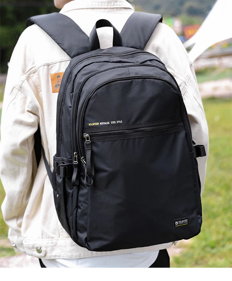Volunteer Backpack for Men 2023 New Fashionable Large Capacity High Quality Laptop Waterproof Travel Casual Bags1801-08