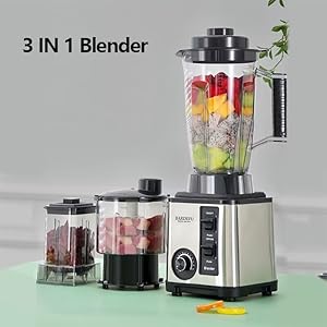 Table Blender Mixer Juicer Smoothie Maker 6in1 3L Container Food Processor BlenderMixer for Ice Nut Fruit Multi funtion
