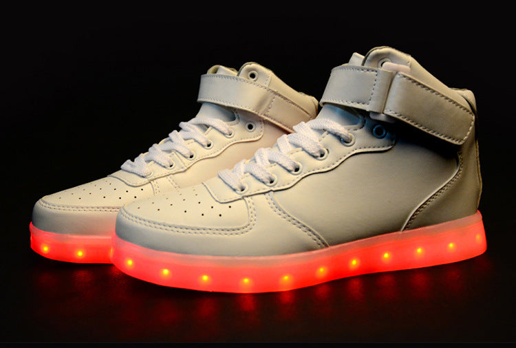 High quality Men LED shoes autumn winter glowing shoes for adults silver/gold fashion Lover casual shoes dropshipping