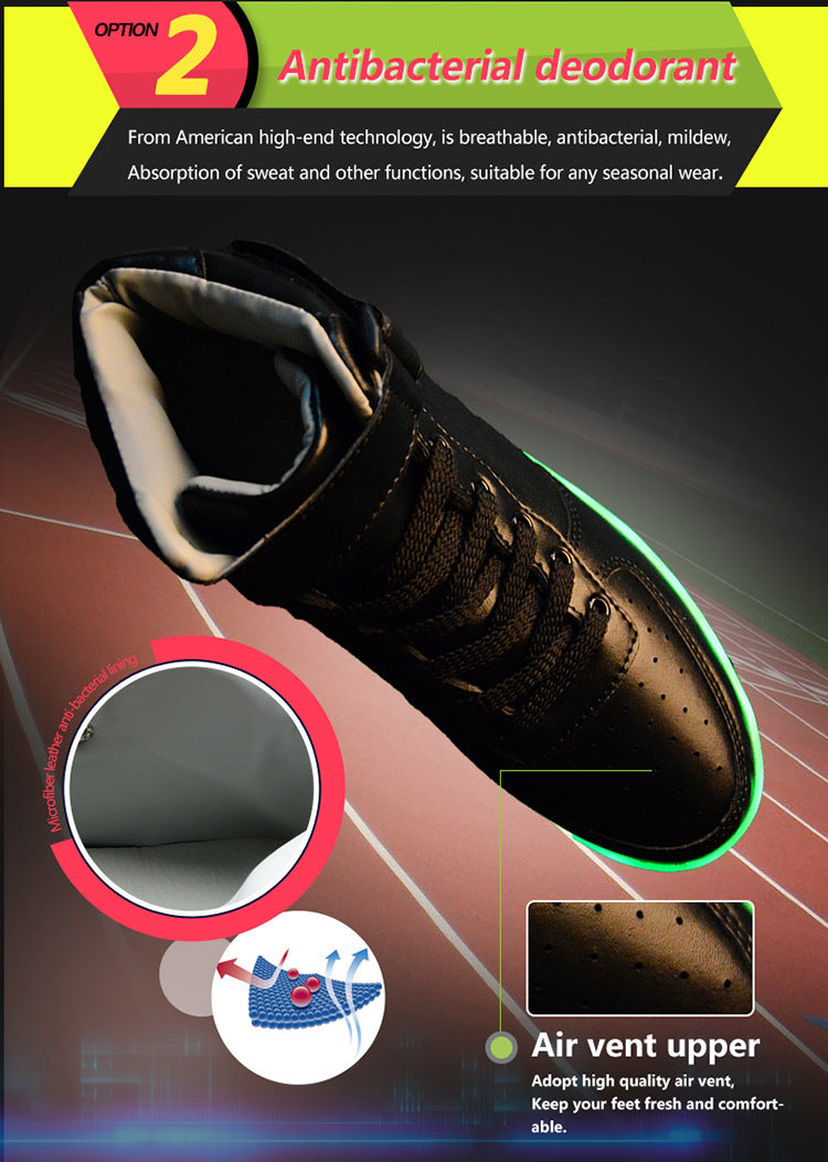 High quality Men LED shoes autumn winter glowing shoes for adults silver/gold fashion Lover casual shoes dropshipping