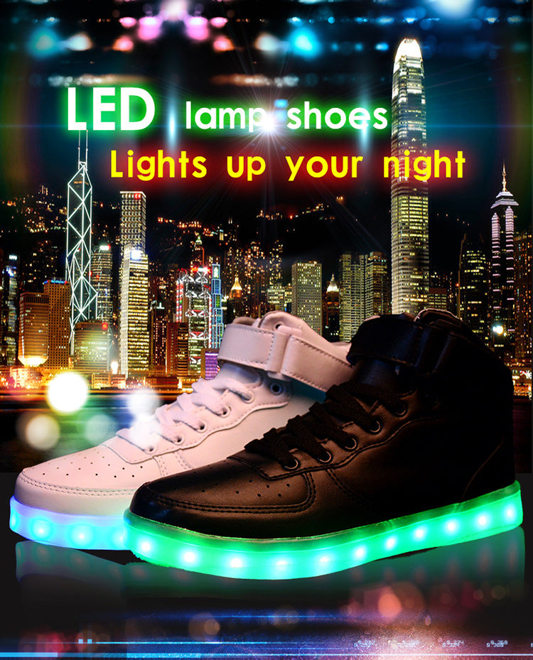 High quality Men LED shoes autumn winter glowing shoes for adults silver/gold fashion Lover casual shoes dropshipping