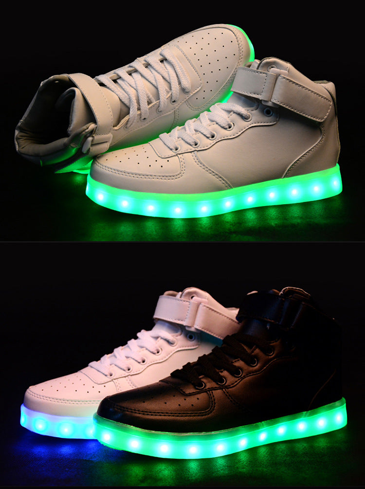 High quality Men LED shoes autumn winter glowing shoes for adults silver/gold fashion Lover casual shoes dropshipping