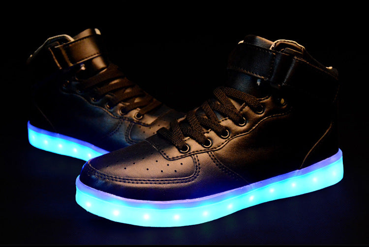 High quality Men LED shoes autumn winter glowing shoes for adults silver/gold fashion Lover casual shoes dropshipping