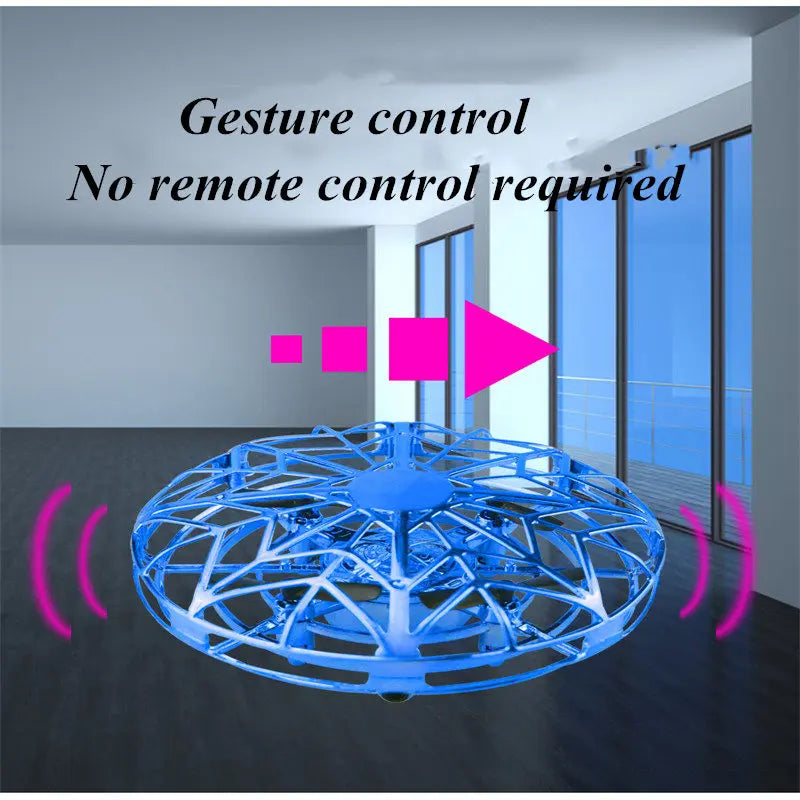 Colorful Anti-collision Flying Helicopter Magic Hand UFO Ball Aircraft Sensing Mini Induction Drone Kids Electric Toy Gift