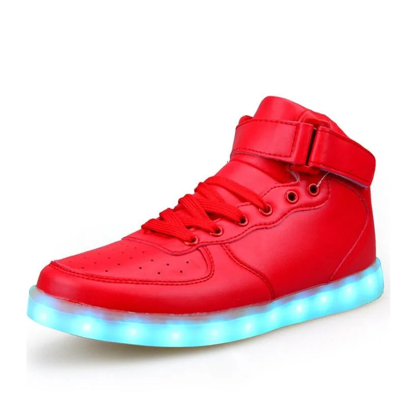 High quality Men LED shoes autumn winter glowing shoes for adults silver/gold fashion Lover casual shoes dropshipping