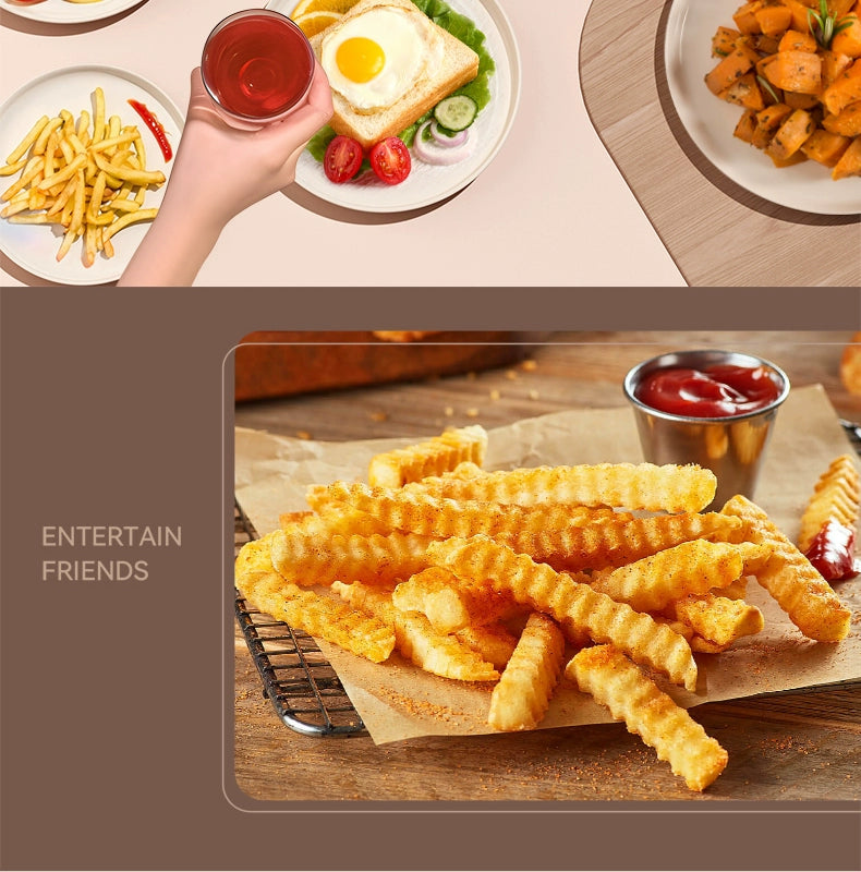 household kitchen Air fryer  intelligent large-capacity visual no-turn-over oil-free multi-functional electric oven machine  new