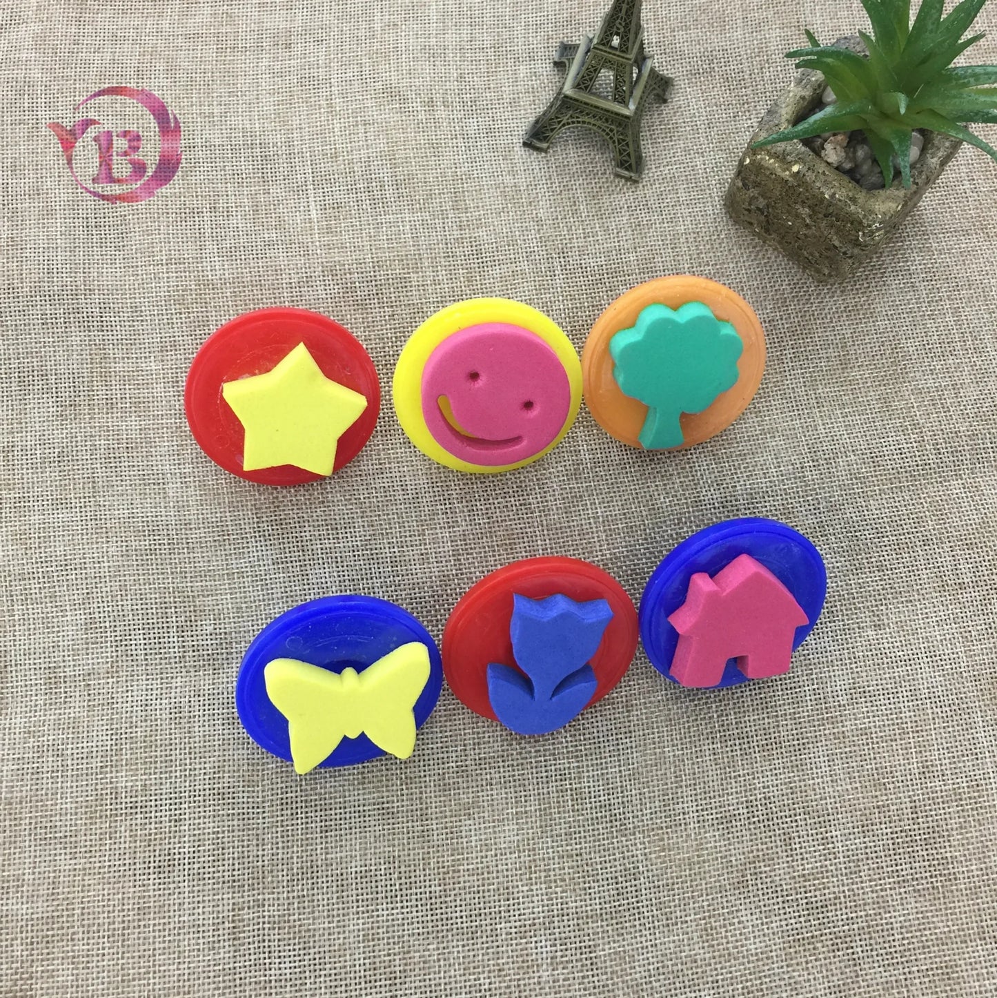 4Pcs Kids Painting Sponge Kids Early Learning Sponge Painting Kit Child Paint Set 30 Pieces Sponge Drawing Shapes Paint Brushes
