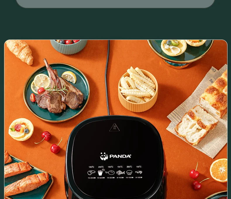 4.5L 6L Smart Electric Air Fryer Large Capacity Automatic Household Multi 360°Baking LED Touchscreen Deep Fryer Without Oil