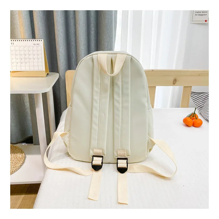 Kindergarten School Bag Cartoon Cute Duckling Burden Reduction Backpack Boys and Girls Campus Canvas Backpack