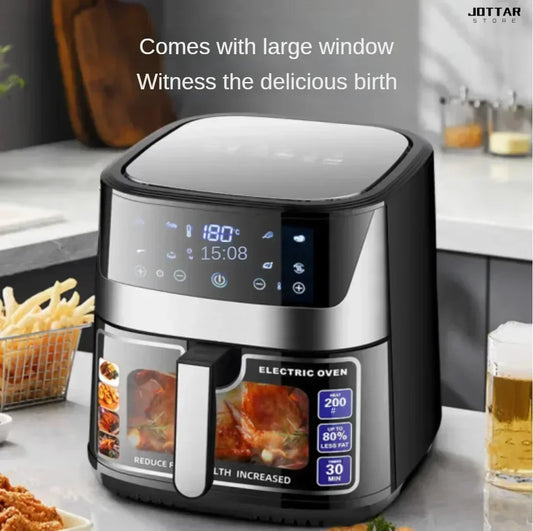 New intelligent household air fryer. Multifunction. Visual. Automatic. Large-capacity. Electric fryer oven all-in-one.